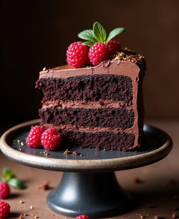 A rich, decadent vegan chocolate layer cake